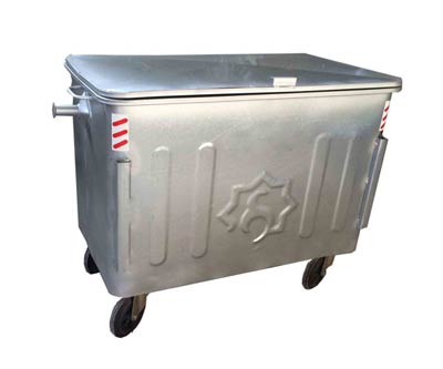 سطل زباله فلزی 1100 لیتری